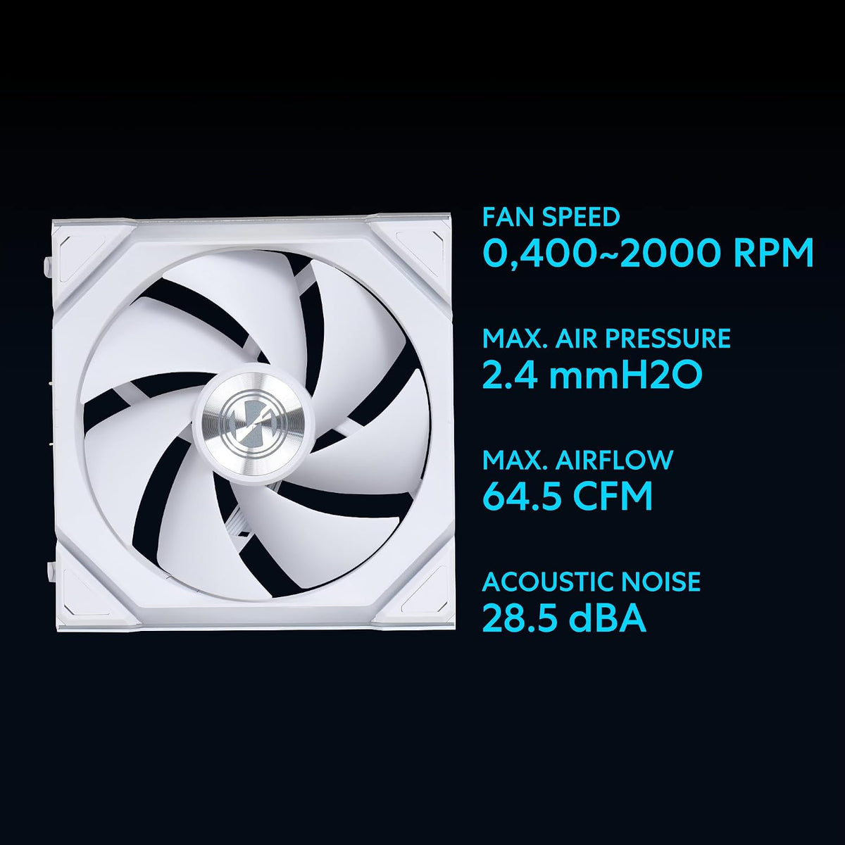 UNI Fan SL Wireless-120-Controller Included-White-12Sl1W3W