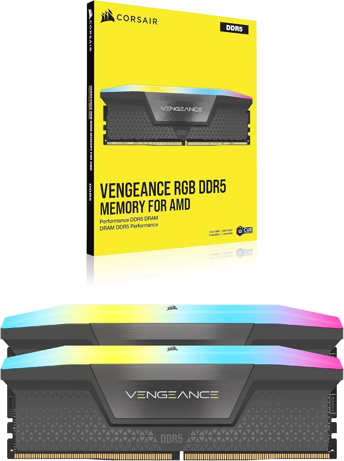 CORSAIR Vengeance RGB DDR5 32GB (2 X 16GB) up to 6000Mhz AMD Intel RAM