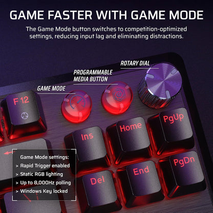 Corsair K70 PRO TKL RGB Magnetic-Mechanical Wired Gaming Keyboard – Black