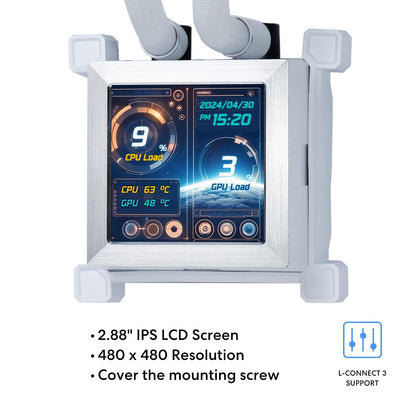 Hydroshift 360 AIO Lcd-White-Hslcd36Sw