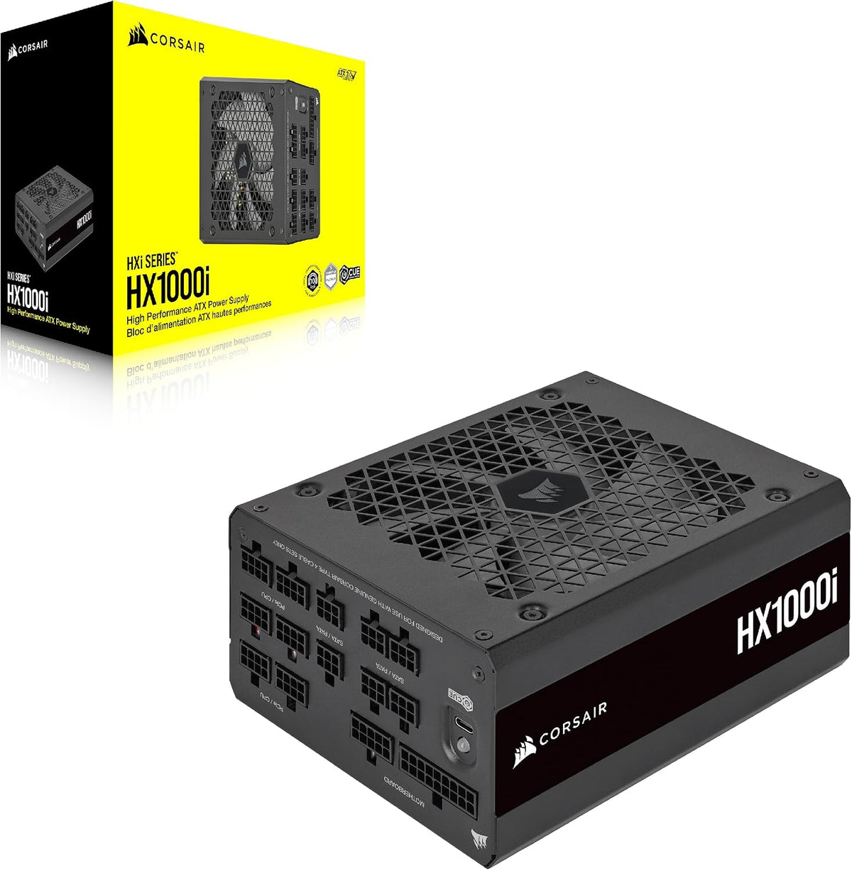 CORSAIR Hx1000I ATX 3.1 Pcie 5.1 1000W Power Supply – Black