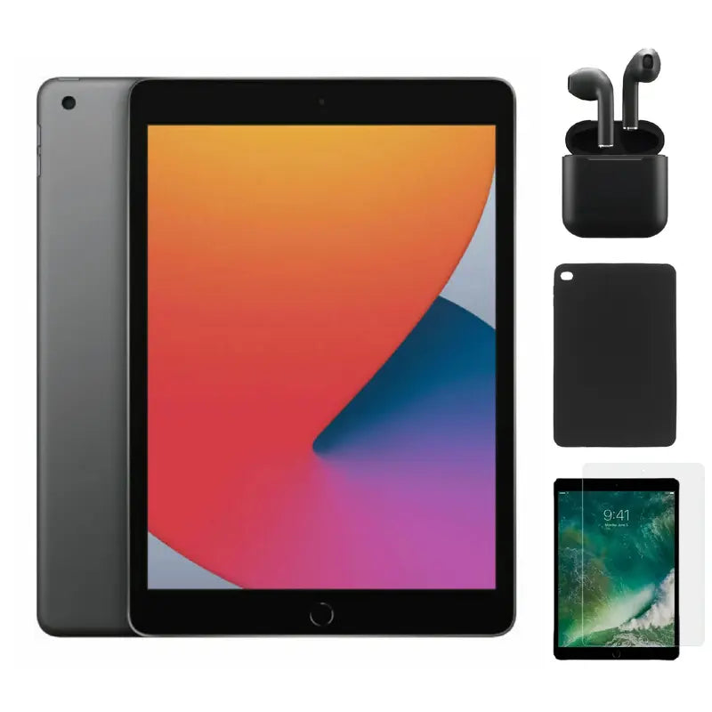 Refurbished Ipad 8Th Gen (Cellular + Wifi / Wifi Only) - Excellent Condition with Case, Wireless Earbuds,Tempered Glass Screen Protector & 1 Year Warranty