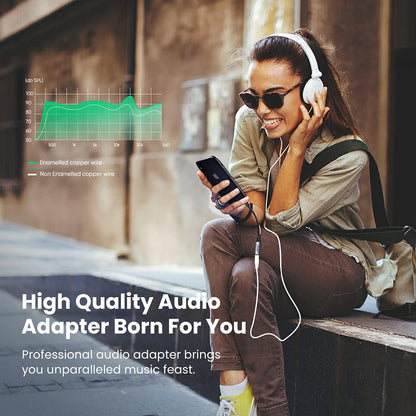 Headphone Adapter for Iphone Lightning to 3.5Mm Mfi Certified, Grey