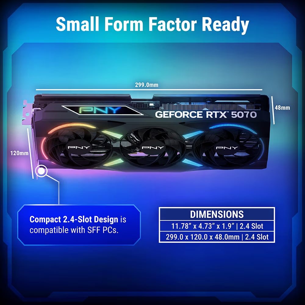 Geforce RTX™ 5070 EPIC-X ARGB™ Overclocked Triple Fan GPU DLSS4