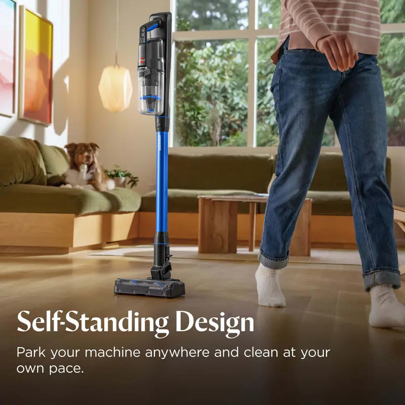 BISSELL® Powerclean® Furfinder™ Cordless Stick Vacuum with 200W Suction, Self-Standing Design, Removable Battery and Bright Headlights