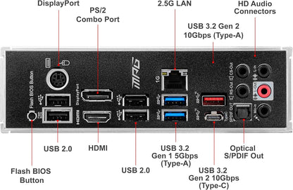 MSI MPG B550 Gaming plus Gaming Motherboard (AMD Ryzen 5000, AM4, DDR4, Pcie 4.0, SATA 6Gb/S, M.2, USB 3.2 Gen 2, HDMI/DP, ATX)