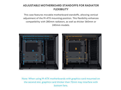 LIAN LI O11D MINI V2 Flow | Compact ATX Mid-Tower Airflow Computer Case | Panoramic View | High-Performance Airflow | Includes 5 X 120Mm Reverse Blade Fans | Cable Management | Black (O11DMIV2FX)