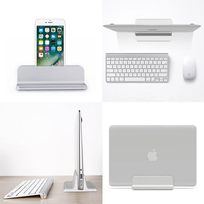 Laptop Stand, Cradle for Laptops, Adjustable Dock, Holder for Macbook Dell Hp Surface Ipad - Silver