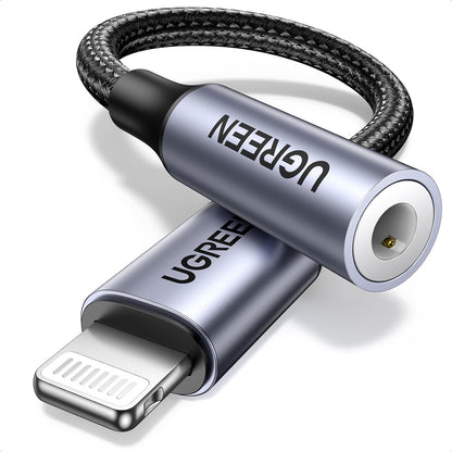 Headphone Adapter for Iphone Lightning to 3.5Mm Mfi Certified, Grey