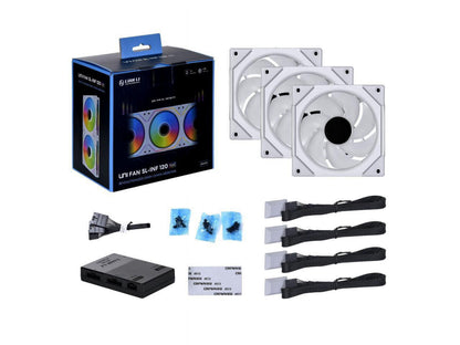 Lian Li UNI Fan Sl-Infinity-120-Controller Included-White-Uf-Slin120-3W