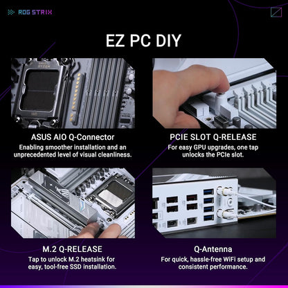 ASUS ROG Strix X870E-A Gaming WIFI7 NEO AM5 ATX Motherboard, DDR5, DIMM Fit, Wifi 7, 5Gb LAN, Pcie 5.0, 4X M.2, 2X USB4, EZ PC DIY, AIO Q-Connector