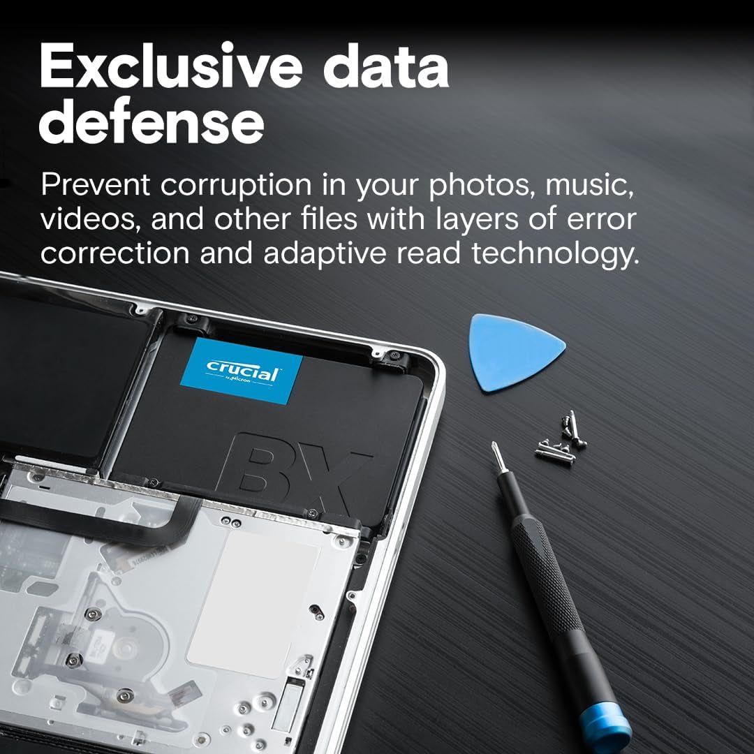 BX500 SATA SSD 2TB, 2.5 Inch Internal Hard Drive, up to 540 Mb/S, 2TB SSD Compatible with Laptop and Desktop (PC), 3D NAND, Dynamic Write Acceleration - CT2000BX500SSD101
