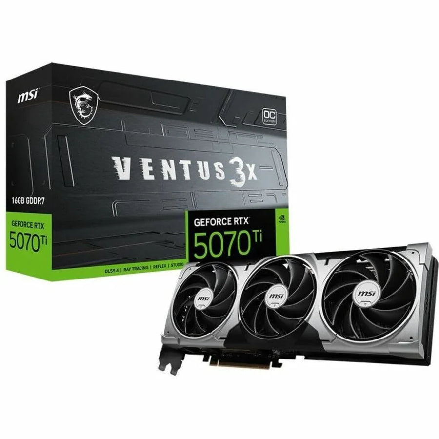 Geforce Geforce RTX 5070 Ti 16G VENTUS 3X OC Graphics Card, 16GB GDDR7, Dpx3, Hdmix1, DLSS 4