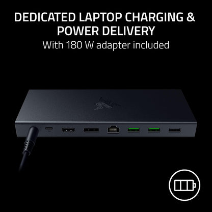 Razer USB 4 Dock, 14 Ports, Windows & Mac Compatible, Black