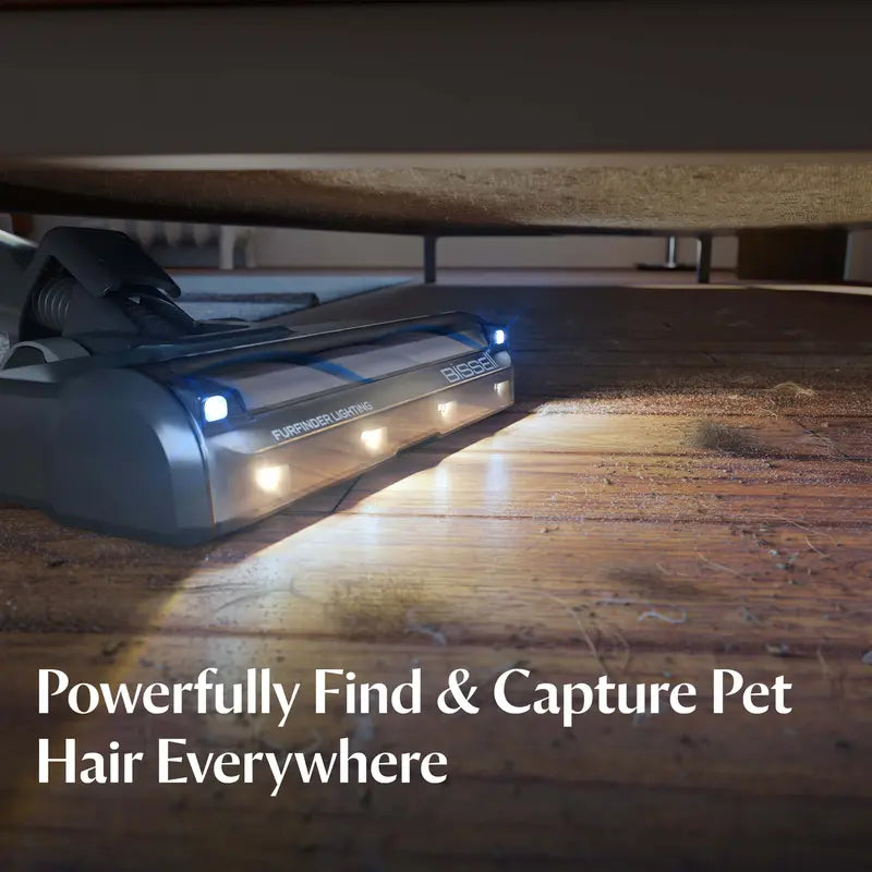 BISSELL® Powerclean® Furfinder™ Cordless Stick Vacuum with 200W Suction, Self-Standing Design, Removable Battery and Bright Headlights