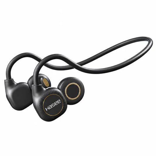 Silicone Open-Ear Neckband Wireless Headphones - Bluetooth 6.0 Air Conduction Earphones, Hand-Free Calls with ENC, LED Battery Display, Hifi Stereo High Quality Audio, Fast Charging, Stable Connection, Lightweight Secure Fit, Sweatproof for Running, Gym
