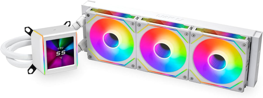 Galahad II LCD 360 AIO CPU Cooler, 2.88" IPS, SL-INF Fans, White