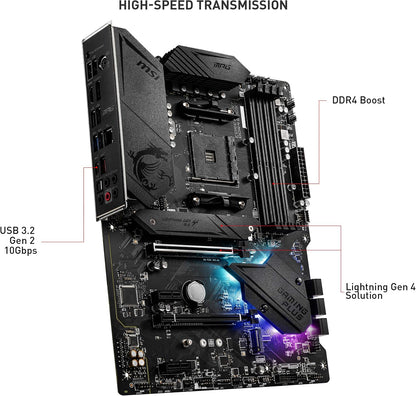 MSI MPG B550 Gaming plus Gaming Motherboard (AMD Ryzen 5000, AM4, DDR4, Pcie 4.0, SATA 6Gb/S, M.2, USB 3.2 Gen 2, HDMI/DP, ATX)