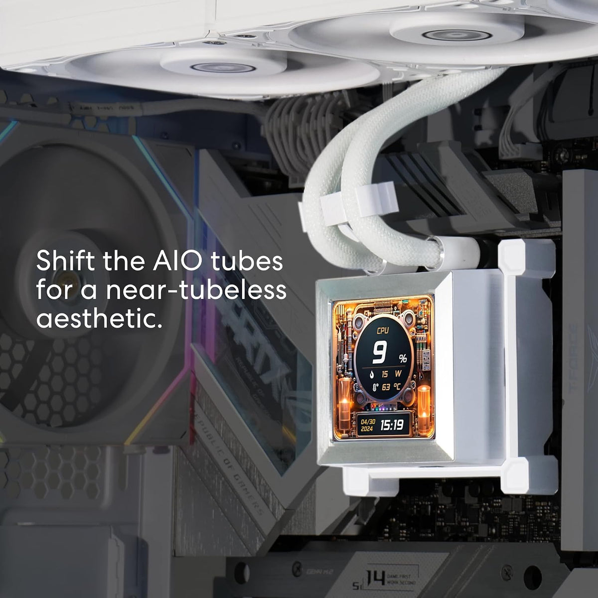 Hydroshift 360 AIO Lcd-White-Hslcd36Sw