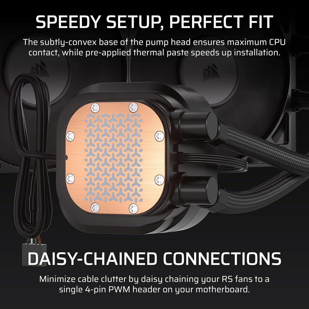 CORSAIR Nautilus 360 RS LCD Liquid CPU Cooler – 2.1" IPS LCD Screen, 360Mm AIO, Low-Noise, Daisy-Chain, Intel LGA 1851/1700, AMD AM5/AM4 – 3X RS120 Fans Included – Black