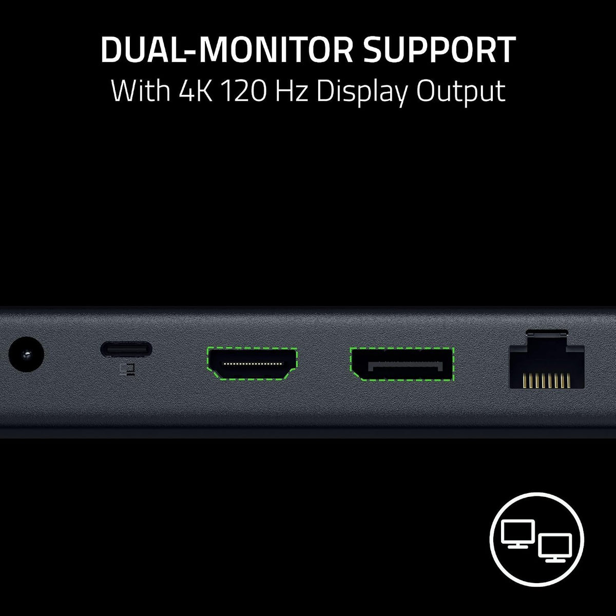 Razer USB 4 Dock, 14 Ports, Windows & Mac Compatible, Black