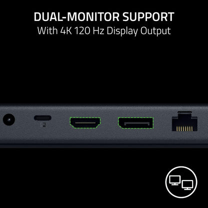 Razer USB 4 Dock, 14 Ports, Windows & Mac Compatible, Black