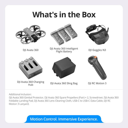 DJI Avata 360 Motion Fly More Combo, 8K 360° Camera Drone