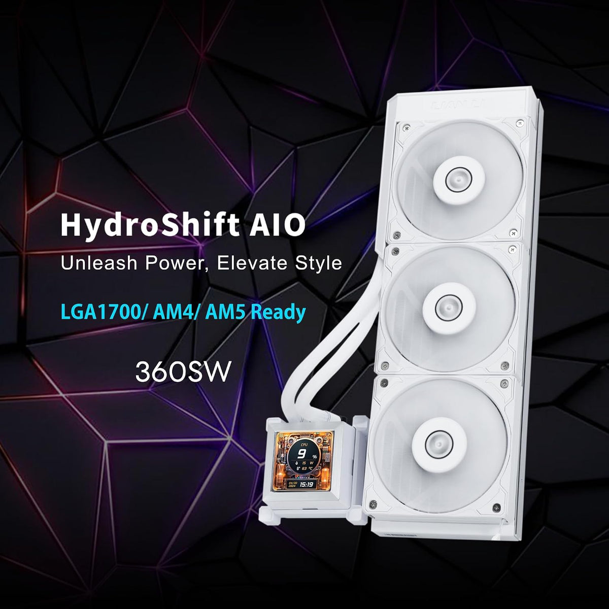 Hydroshift 360 AIO Lcd-White-Hslcd36Sw