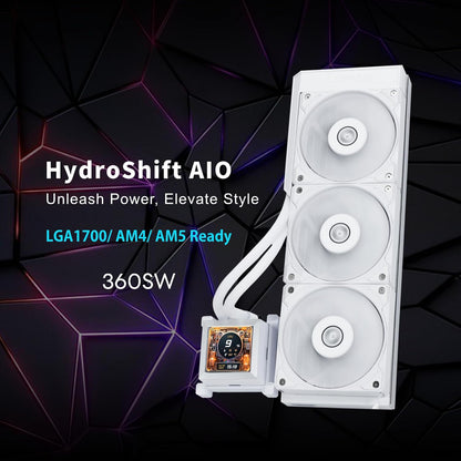 Hydroshift 360 AIO Lcd-White-Hslcd36Sw