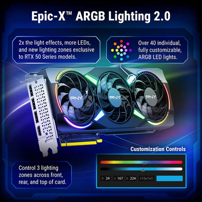 Geforce RTX™ 5070 EPIC-X ARGB™ Overclocked Triple Fan GPU DLSS4