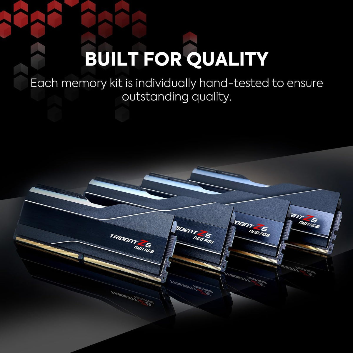 Trident Z5 Neo RGB Series DDR5 RAM (AMD EXPO) 32GB (2X16Gb) up to 6400Mt/S* CL32-39-39-102 1.40V Desktop Computer Memory U-DIMM - Matte Black (F5-6400J3239G16GX2-TZ5NR)