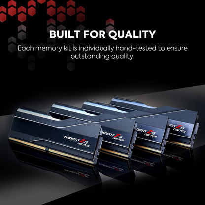 Trident Z5 Neo RGB Series DDR5 RAM (AMD EXPO) 32GB (2X16Gb) up to 6400Mt/S* CL32-39-39-102 1.40V Desktop Computer Memory U-DIMM - Matte Black (F5-6400J3239G16GX2-TZ5NR)
