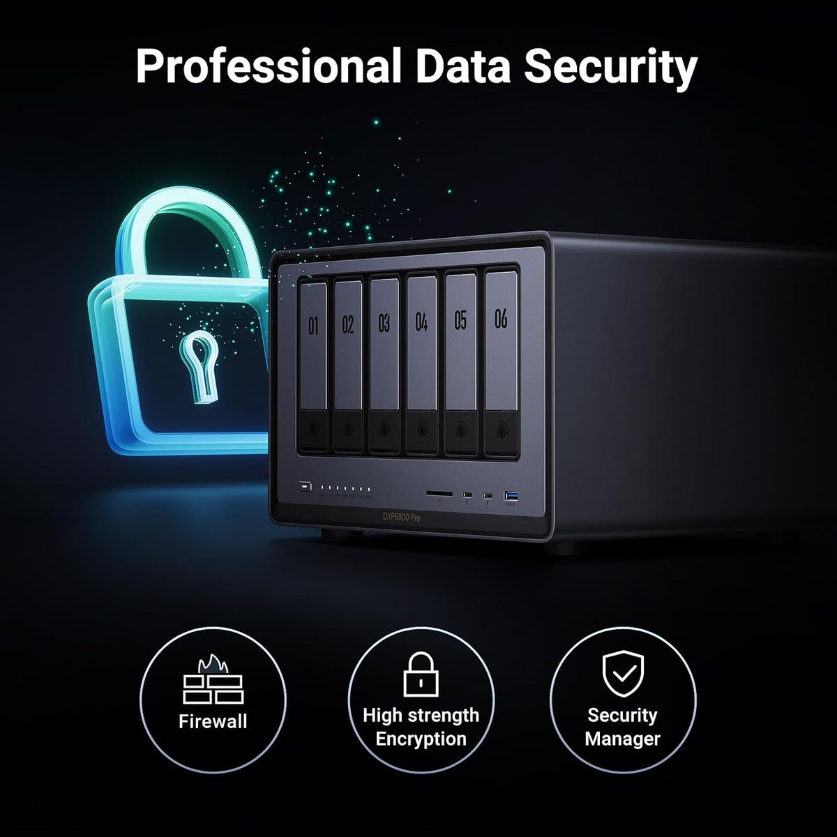 NAS DXP6800 Pro 6-Bay for Teams, Small Businesses File Server