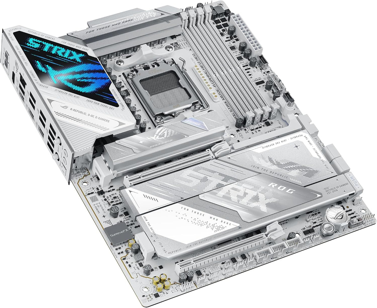 ASUS ROG Strix X870E-A Gaming WIFI7 NEO AM5 ATX Motherboard, DDR5, DIMM Fit, Wifi 7, 5Gb LAN, Pcie 5.0, 4X M.2, 2X USB4, EZ PC DIY, AIO Q-Connector