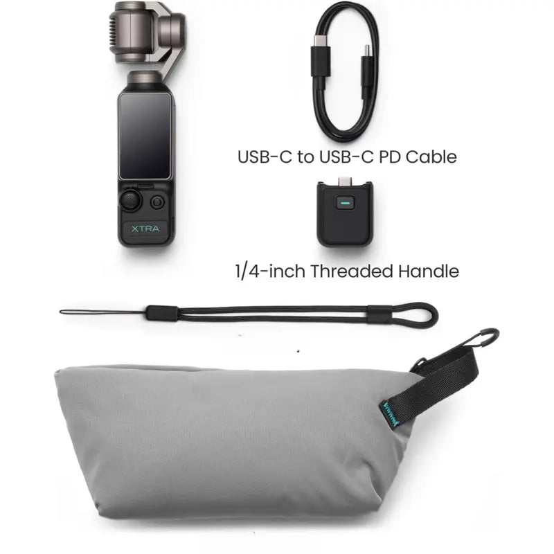 Xtra Muse Xtra Edge HD Video Camera - 1'' CMOS, 4K/120Fps Videos, 3-Axis Gimbal Stabilizer, Fast Focusing, Face-Lock Tracking, Object-Track Shots, Portable Vlogging Travel Camcorder for Content Creators, Micro Sd-Supported Digital Cameras