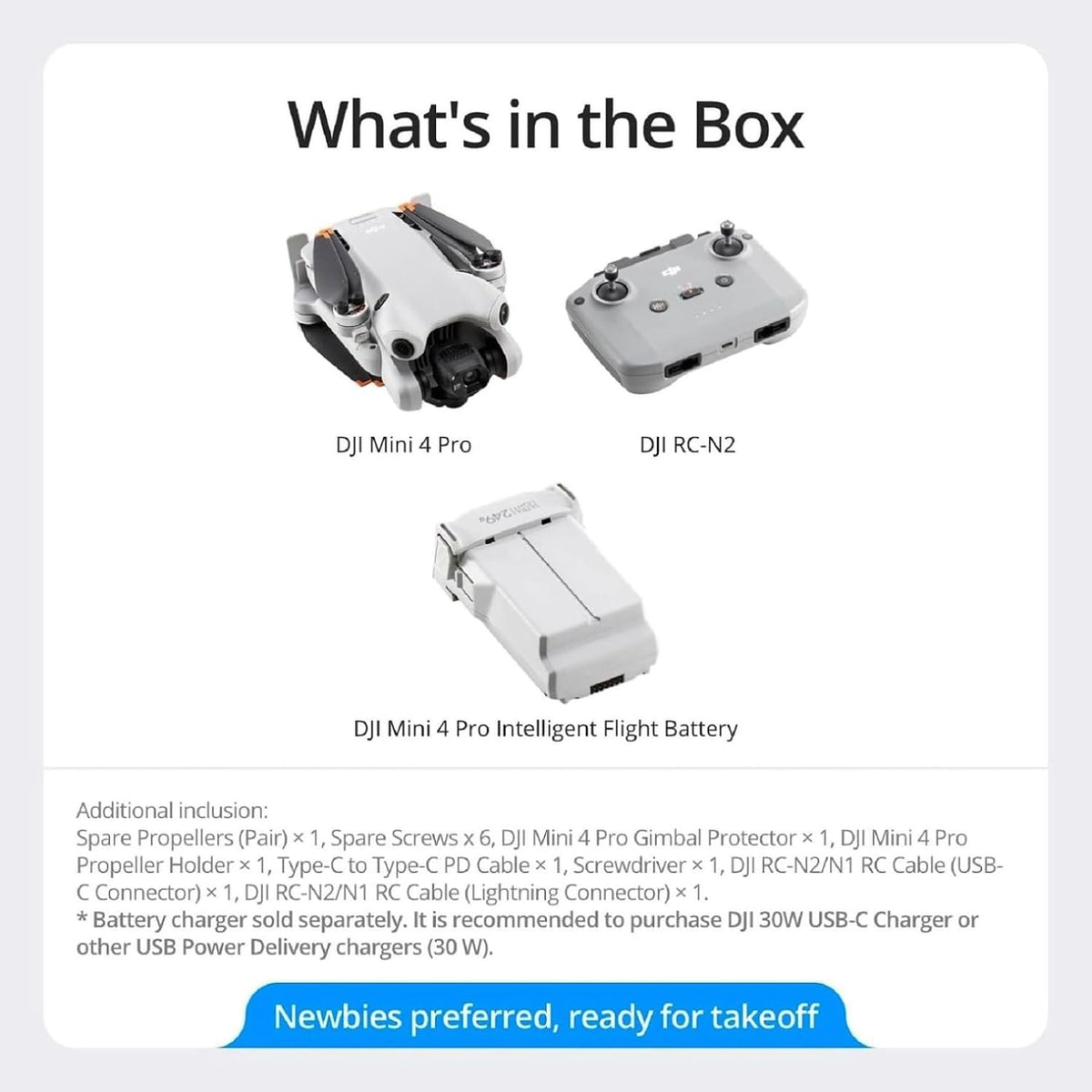 DJI Mini 4 Pro (DJI RC-N2), Drones with Camera for Adults 4K, under 0.549 Lbs/249 G, 34 Mins Flight Time, 20Km Max Video Transmission Distance, Omnidirectional Vision Sensing, Mini Drone for Beginners