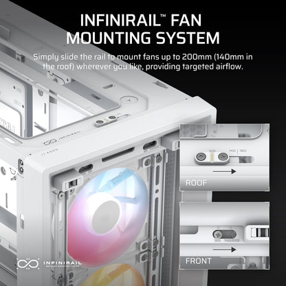 CORSAIR 4000D RS ARGB Frame Customizable Mid-Tower PC Case – White