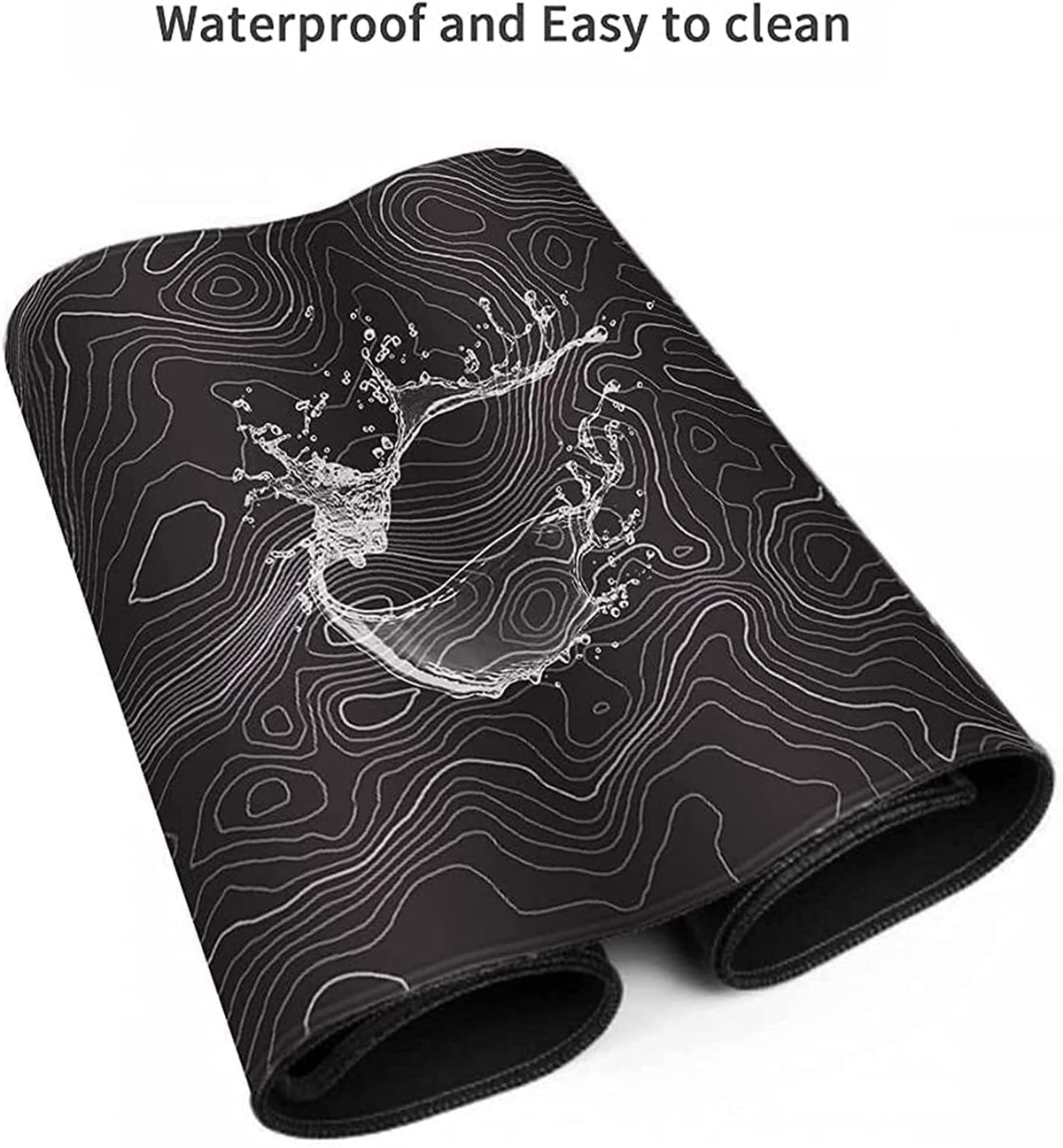Large Mouse Pad Mat 35X17 Inch, XXXL Gaming Mouse Pad Topographic Map Lines