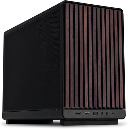 A3-Matx PC Case, 415Mm GPU, 360 AIO, Wood Black Mesh (A3X-WD)