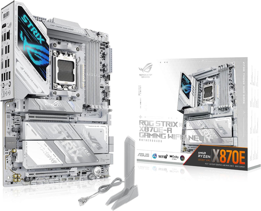 ASUS ROG Strix X870E-A Gaming WIFI7 NEO AM5 ATX Motherboard, DDR5, DIMM Fit, Wifi 7, 5Gb LAN, Pcie 5.0, 4X M.2, 2X USB4, EZ PC DIY, AIO Q-Connector